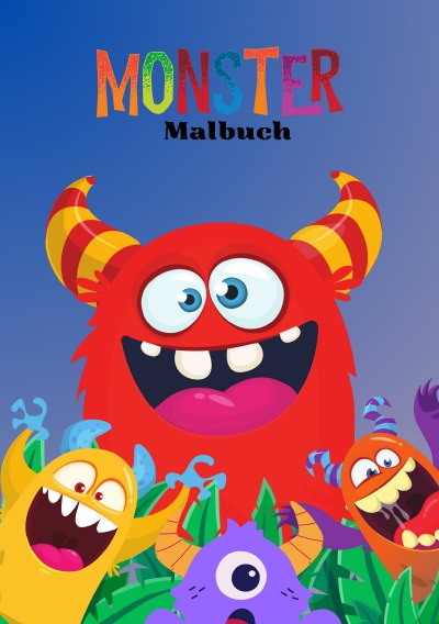 'Cover von Malbuch Monster DIN A5'-Cover