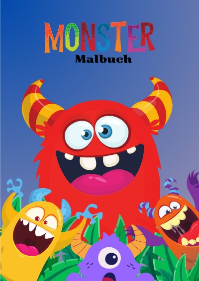 'Cover von Malbuch Monster DIN A4'-Cover