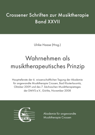 'Cover von Wahrnehmen als musiktherapeutisches Prinzip'-Cover