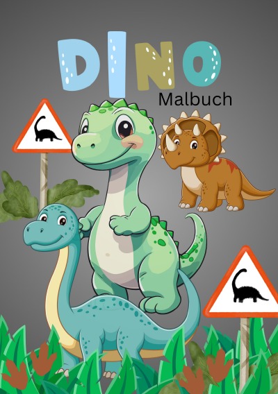'Cover von Dino Malbuch DIN A5'-Cover