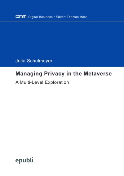 'Cover von Managing Privacy in the Metaverse: A Multi-Level Exploration'-Cover