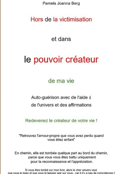 'Cover von Hors de la victimisation et dans le pouvoir créateur – de ma vie'-Cover