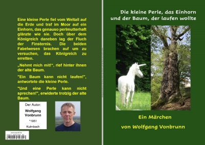 'Cover von Die kleine Perle, das Einhorn und der Baum, der laufen wollte'-Cover