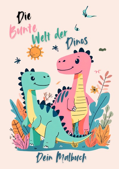 'Cover von Die Bunte Welt der Dinos – Malbuch'-Cover