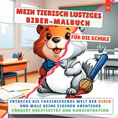 'Cover von MEIN TIERISCH LUSTIGES BIBER-MALBUCH – Für die kleinen, kreativen Künstler in der Grundschule'-Cover