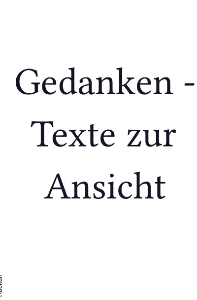 'Cover von Gedanken – Texte zur Ansicht'-Cover