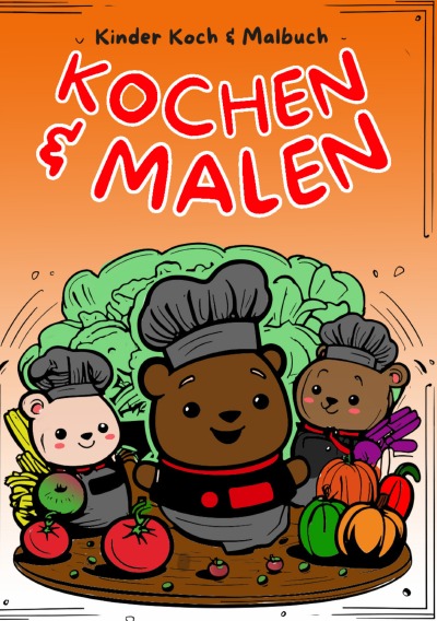'Cover von Kinderkoch & Malbuch – Kochen & Malen'-Cover