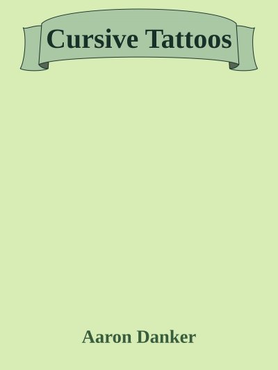 'Cover von Kursive Schreibschrift Tattoos.'-Cover