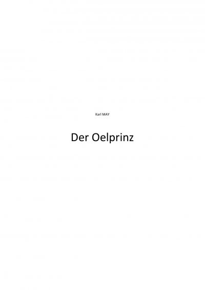 'Cover von Karl MAY – Der Oelprinz'-Cover