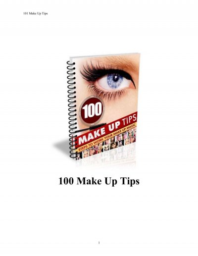 'Cover von 100 Make Up Tipps. Schritte zur Wirkung Ihrer Make-up-Magie.'-Cover