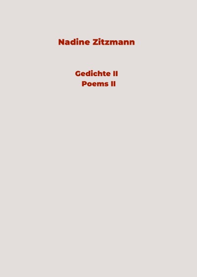 'Cover von Gedichte II. Poems II.'-Cover