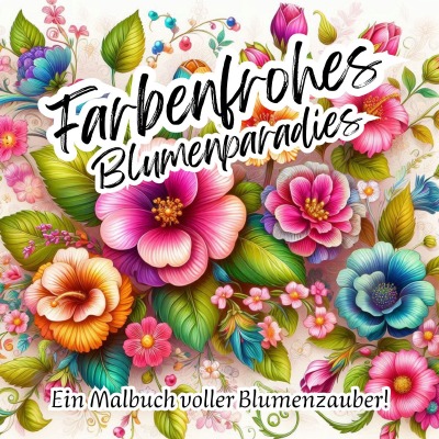 'Cover von Farbenfrohes Blumenparadies – Ein Malbuch voller Blumenzauber!'-Cover