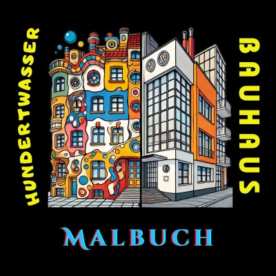'Cover von Hundertwasser vs Bauhaus Malbuch'-Cover