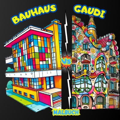 'Cover von Gaudi vs Bauhaus Malbuch'-Cover