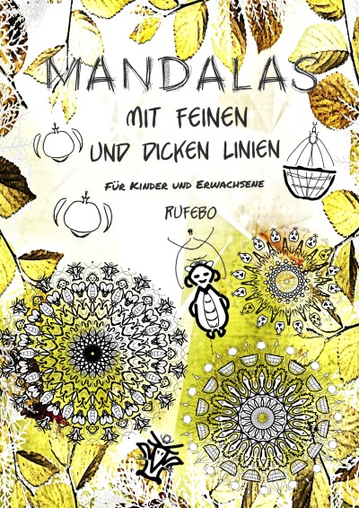 'Cover von Mandalas mit feinen und dicken Linien'-Cover