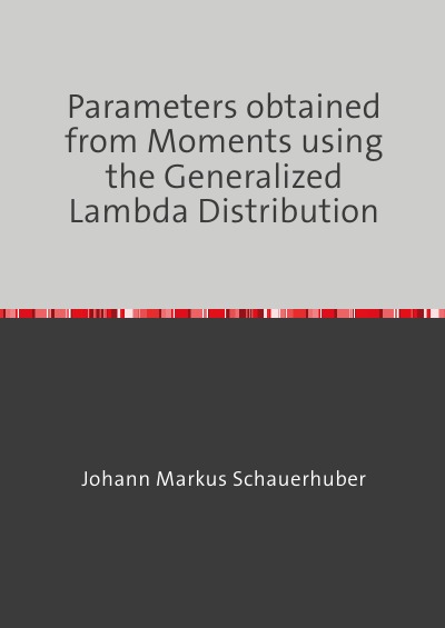'Cover von Parameters obtained from Moments using the Generalized Lambda Distribution'-Cover