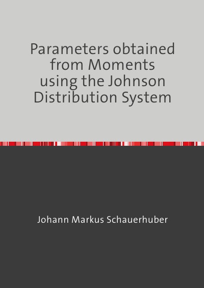 'Cover von Parameters obtained from Moments using the Johnson Distribution System'-Cover