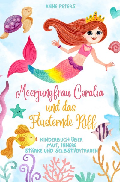 'Cover von Meerjungfrau Coralia und das Flüsternde Riff: Kinderbuch über Mut, innere Stärke und Selbstvertrauen'-Cover