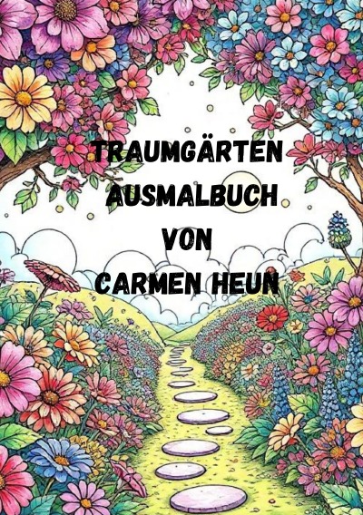 'Cover von Traumgärten Ausmalbuch von Carmen Heun'-Cover