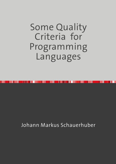 'Cover von Some Quality Criteria  for Programming Languages'-Cover