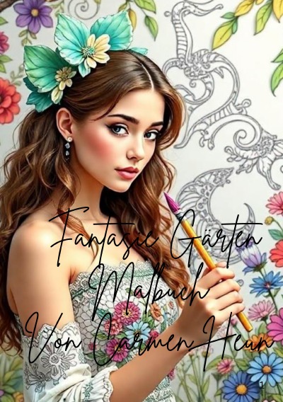 'Cover von Fantasie Gärten Malbuch von Carmen Heun'-Cover