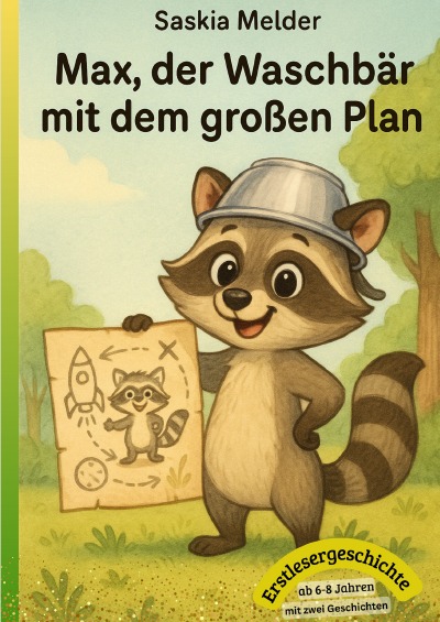 'Cover von Erstlesergeschichte: Max der Waschbär mit dem großen Plan und eine weitere Geschichte (ab 6-8 Jahren)'-Cover