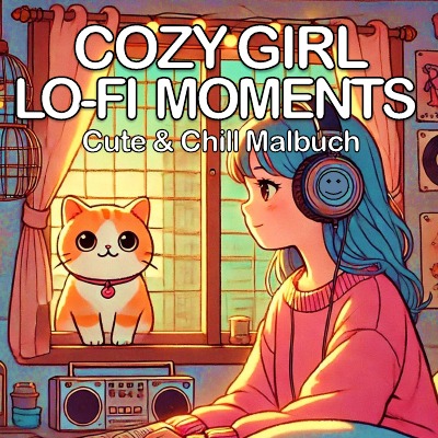 'Cover von Cozy Girl Lofi Moments Cute und Chill – Cozy Malbuch für Erwachsene'-Cover