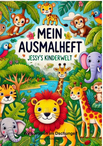 'Cover von Mein Ausmalheft Dschungel'-Cover