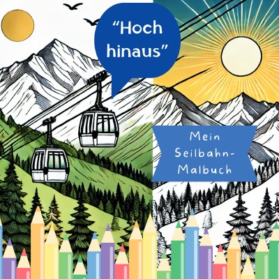 'Cover von Hoch hinaus – Mein Seilbahn-Malbuch'-Cover