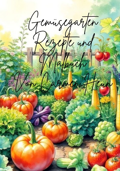 'Cover von Gemüsegarten Rezepte und Malbuch von Carmen Heun'-Cover