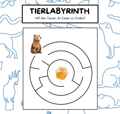 'Cover von Tierlabyrinth – Hilf den Tieren, ihr Essen zu finden!'-Cover