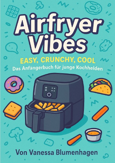 'Cover von Airfryer Vibes – Easy, Crunchy, Cool: Das Anfängerbuch für junge Kochhelden'-Cover