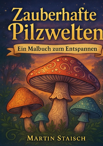 'Cover von Zauberhafte Pilzwelten, ein Malbuch zum Entspannen'-Cover
