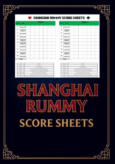 'Cover von Shanghai Rummy Score sheets & Rules'-Cover