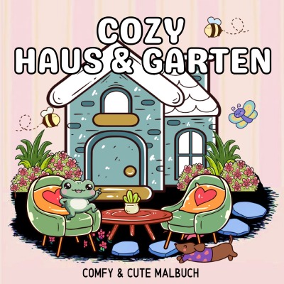 'Cover von Cozy Malbuch Haus und Garten Cute und Comfy – Malbuch für Erwachsene'-Cover