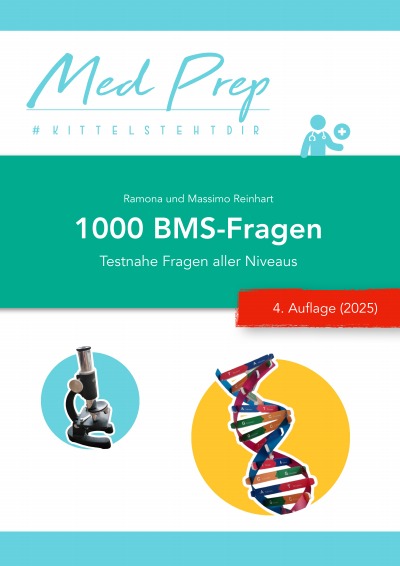 'Cover von 1000 BMS-Fragen für den MedAT (4. Auflage 2025)'-Cover