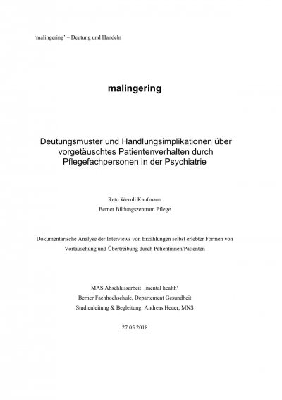 'Cover von Malingering'-Cover