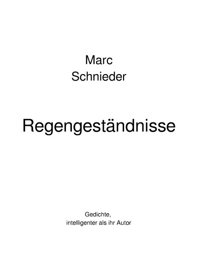 'Cover von Regengeständnisse'-Cover