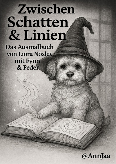'Cover von Zwischen Schatten & Linien – Das Ausmalbuch von Liora Noxley mit Fynn & Feder'-Cover