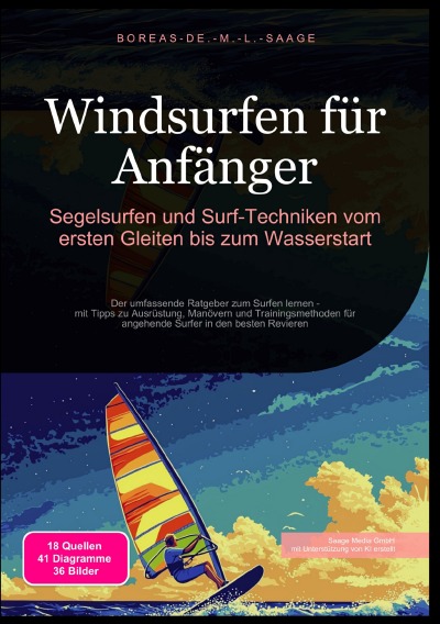 'Cover von Windsurfen für Anfänger: Segelsurfen und Surf-Techniken vom ersten Gleiten bis zum Wasserstart'-Cover