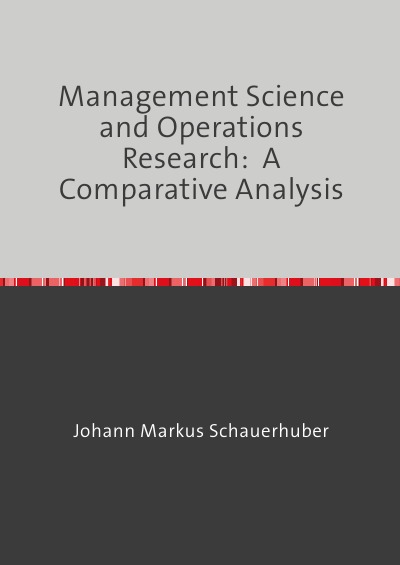 'Cover von Management Science and Operations Research:  A Comparative Analysis'-Cover