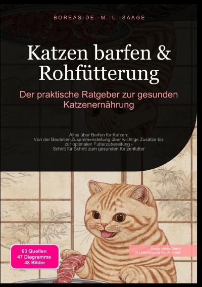'Cover von Katzen barfen & Rohfütterung: Der praktische Ratgeber zur gesunden Katzenernährung'-Cover