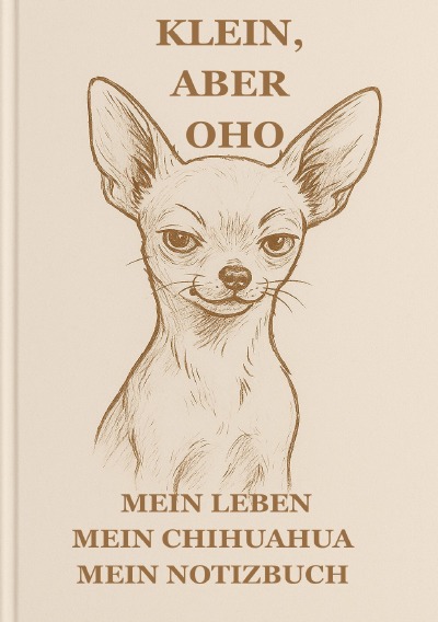 'Cover von KLEIN, ABER OHO – Notizbuch für Chihuahua Fans'-Cover