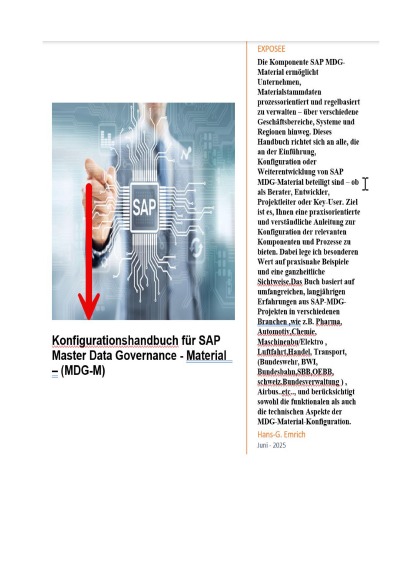'Cover von Konfigurationshandbuch für SAP Master Data Governance – Material  – (MDG-M)'-Cover