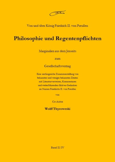 'Cover von Philosophie und Regentenpflichten – Band II von IV'-Cover