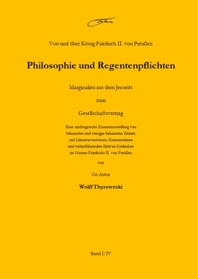 'Cover von Philosophie und Regentenpflichten – Band I von IV'-Cover