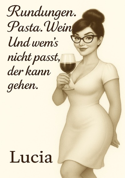 'Cover von Rundungen Pasta Wein und wem es nicht passt der kann gehen .'-Cover