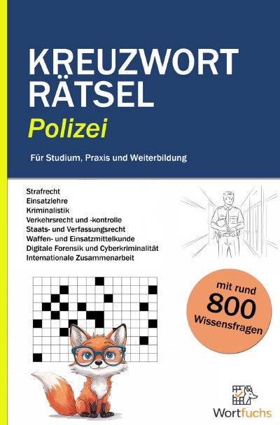'Cover von Kreuzworträtsel Polizei – 56 Rätsel mit Lösungen | Fachbegriffe spielerisch lernen'-Cover
