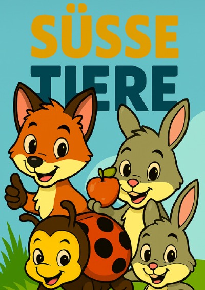 'Cover von Süsse Tiere – zum Ausmalen'-Cover