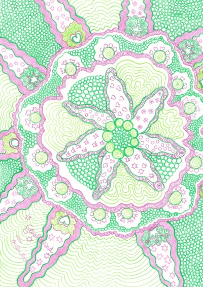 'Cover von Tagebuch, Notizbuch DIN A4 mit dem Mandala: Glückskind'-Cover